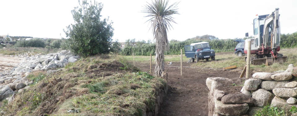 Coast Path Ground Work St Marys Isles of Scilly Lunnon Farm